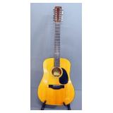 Sigma 12 String Acoustic Guitar, In Case, Stand Not Included