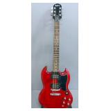 Gibson Epiphone Electric Guitar, Wine Red, In Case, Stand Not Included