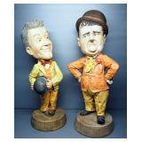 1968 Prelude Creations Laurel And Hardy Figures, 22.5" And 21" High
