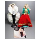 Crystal Rhapsody Limited Edition Barbie Porcelain Barbie And Holiday Jewel Porcelain Barbie, Both On