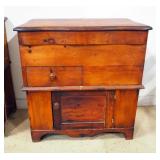19th Century Lift Top Commode / Wash Stand, 30" H x 29" W x 19" D