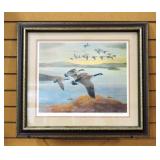 Bernard Marting (American, 1912-1998) Print Of Canadian Geese In Flight, Signed And Numbered 63/350,