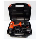 Black & Decker 9.6V Drill Model CD9600 With 2 Batteries, Charger, And Manual, In Hard Case