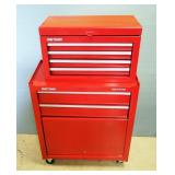Craftsman Tool Station Toolbox With Some Contents Including T-Handle Drivers, Wrenches, Electrical S