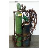 Acetylene And Oxygen Tank Welding Cart, With Gauges, Hoses And Tips, Local Pickup Only