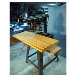 Sears Craftsman 10" Radial Arm Saw, Motor Model KS48DD-174, On Metal Stand, 59" x 54" x 36"
