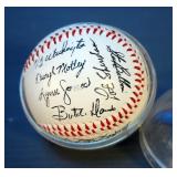 Autographed Kansas City Royals Baseball, Includes George Brett, Frank White, U. L. Washington, Dirk 