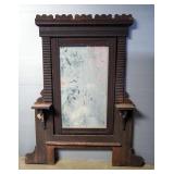 Antique Wood Framed Tilt Dresser Mirror With Candle Stands, 43.75" x 29"