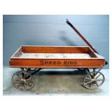 Wood And Metal Speed King Childs Wagon, 14" x 42" x 17"
