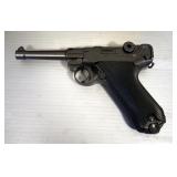 Parabellum Pistol P.08 Air gun Kit, Including CO2 Cartridges, BBs And Wood Case