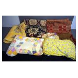 Vintage Quilt Assortment, Some Hand Stitched Approximately 6