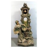 Antique Arrow S.C.W.W. Co, Cast Iron Tobacco Cutter, 19" X 18", And Plaster Statue, Working Woman, 2