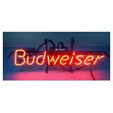 Neon Budweiser Electric Sign, 22", Powers On