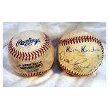 Signed Baseball, Signatures Include Elliot Johnson, Brian Mayer, Larry King, And More, And Blank Bas