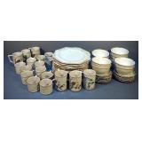 Lennox "Riverwood By Catherine McClung" Dish Set, Including 12" Dinner Plates, Bowls, Cups, And Sauc