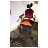 Columbian Antique Dental Chair, Displayed As The Chair Dr. Louis Gebhardt Was Beaten To Death In By 