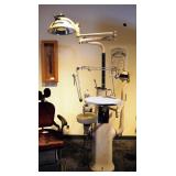 Ritter Company Antique Dental Workstation, Model C Including Sink, Rotary Tools And Overhead Examina