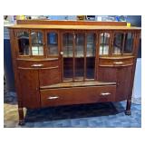 Antique Tiger Oak Sideboard With Claw Feet, 46.5" x 56" x 18"