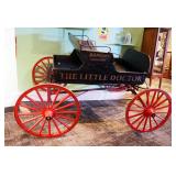 1930s M. Michael & Bros Mini Horse Drawn Doctors Buggy, 2 Seat Carriage