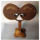 Antique Choose Your Own Glasses Ophthalmic Vision Tester With Cast Iron Base, 21" Tall