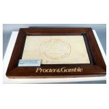 Proctor & Gamble Salesman Display Of Oversized Embossed Ivory Soap Bar In Wood Storage Case, 20" x 2