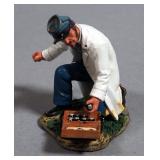 King & Country Civil War Hand Painted Metal Doctor, Injured Soldier And Cavalry Horse Figures
