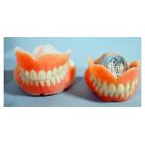 Vintage Denture And Dental Bridge Display, Qty 6 Pieces Total