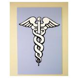 Caduceus And Rod Of Asclepius Posters On Foam Board, Qty 2, 36" x 24"