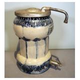 Antique The Allen Germ Proof Filter Salt Glazed Stoneware Water Jug Dispenser, 14" Tall x 9" Diamete
