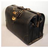 Antique Cow Hide Leather Doctors Bag, 12" x 18" x 8"