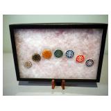 Missouri State Board Of Health Button Pins, Qty 7, Dates Range From 1935-1941, In Storage Box