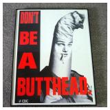 Framed Anti-Smoking Propaganda 8.5" x 11" Posters, Qty 5