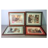 Framed Under Glass Prints From " A History Of Medicine In Pictures" By Robert Thom, Qty 4, Including
