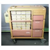 Macbick Medicine Cart 27-Drawer, Lockable With Key, 39.5" x 40" x 18"