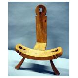 Antique Tripod Birthing Chair