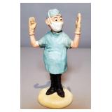 Vintage Goebel Painted Porcelain Surgeon Figurine, Marked "W Germany", 5.5" Tall, And Andrea By Sade