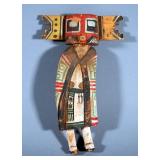 Authentic Carved And Painted Pueblo Kachina Doll, Circa Early 1900, 10.5" Tall