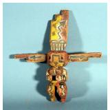 Authentic Carved And Painted Pueblo Kachina Doll, Circa Late 1800s, 14.5" x 14"