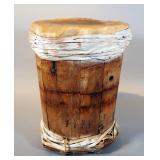 Iroquois / Chippewa Medicine Water Drum, Circa Late 1800s, Made From Wood And Animal Hide, 17.5" Tal