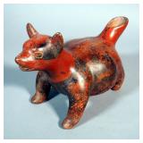 Dog Water Vessel, Pre - Columbian Colima Mexican Water Vessel, Circa 1492