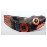 Northwest Coast Indian Hand Carved Seal Feast Bowl, 17"