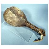 Witch Doctor Buffalo Bladder Rattle, Circa 1880
