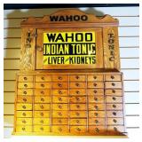 Vintage Wahoo Indian Apothecary 2 Piece Medicine Cabinet, 28" x 24" x 7.5"
