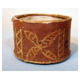 Chippewa Indian Grand Medicine Lodge Basket With Pictorial Medicine Man Figures, Circa 1870, 3.5" x 