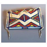 Sioux Indian Parfeche Rawhide Medicine Case (Mineral Painted), Circa 1895, 8" x 11.5"