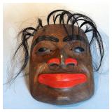 Northwest Coast Indian Ceremonial Mask, Circa Late 1800s, 10" x 6.5"