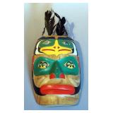 Northwest Coast Indians Ceremonial Mask, Circa Late 1800s, 10" x 6.5"