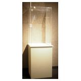 Upright Standing Display Case On Wood Stand, 79.5" x 26" x 26"