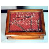 Wood And Glass, 2 Drawer, Hickok Surgical Instrument Display Case, Circa. 1900, With Instruments, Qt