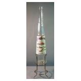 Vintage 1 Gallon Liquore Galliano Glass Bottle Dispenser With Stand, 33.5" Tall